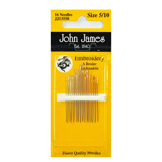 John James Embroidery Needles - Size 5/10