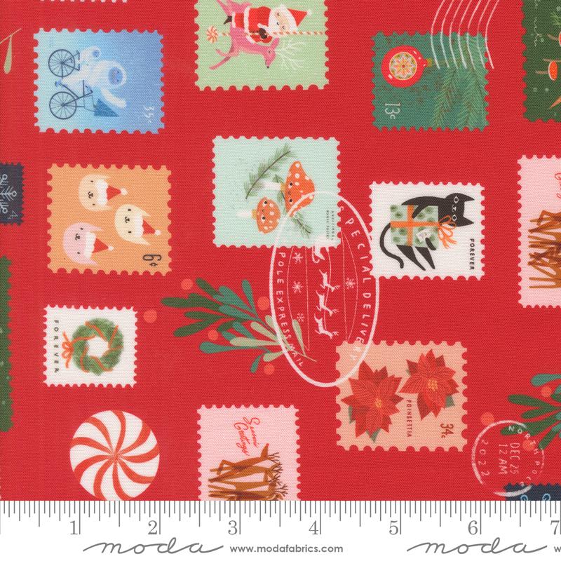 Tiny Christmas: Christmas Stamps in Red