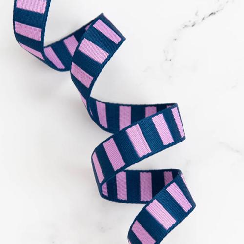 1" Bold Stripe Webbing - Multiple Colors