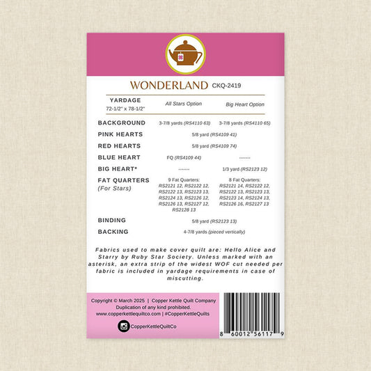 Wonderland Quilt Pattern