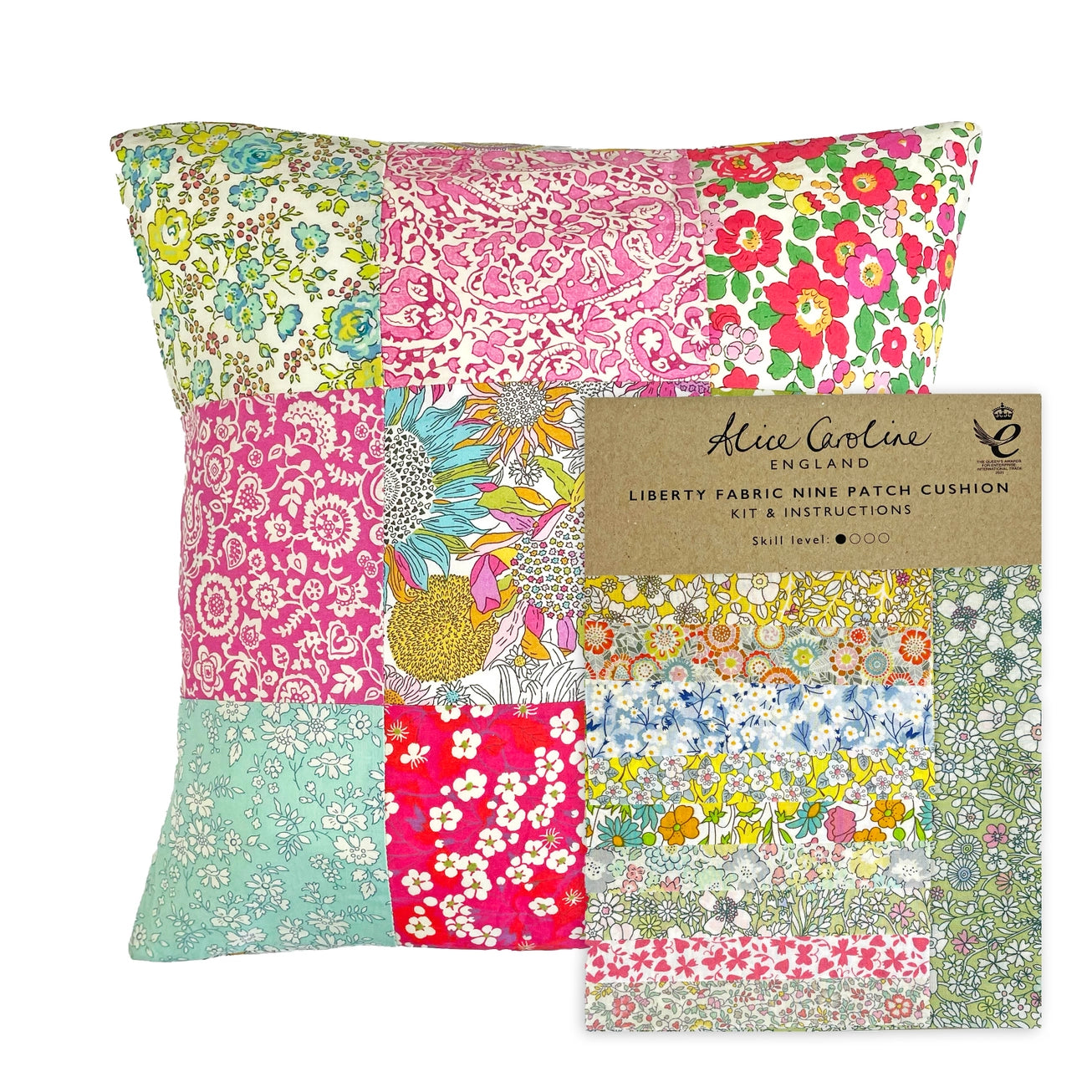 Liberty Tana Lawn 9 Patch Cushion Kit - Mixed Colours