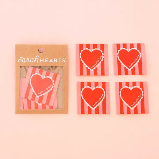 Sarah Hearts Labels: Made with Love Valentines Heart