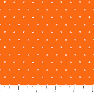 Joyful June: Ditsy Hearts in Orange