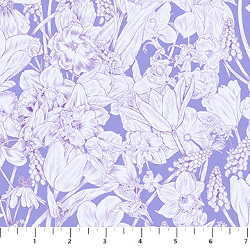 Rosa Garden in Lilac (Rayon)