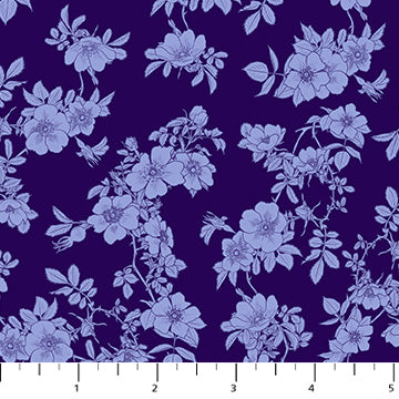 Rosa Tonal Floral in Blue