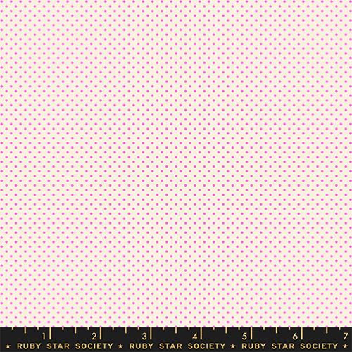 Mini Dot Dots in Neon Pink & White