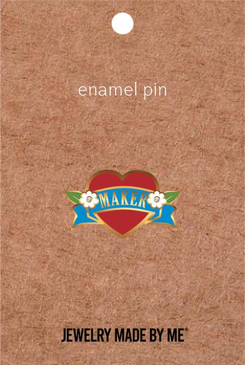 Maker Heart Enamel Pin
