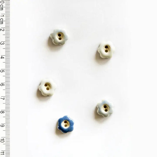 Small Blue Flower Buttons
