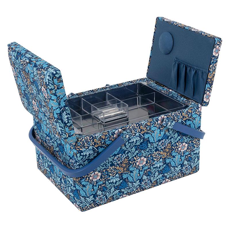 Woodblock Floral Sewing Box