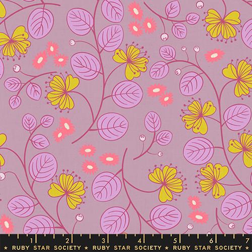 Lofi Linens: Caper Floral in Lilac