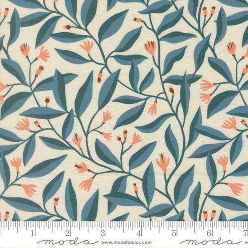 Feather and Forest Bloom: Foliage Sprouts in Azure