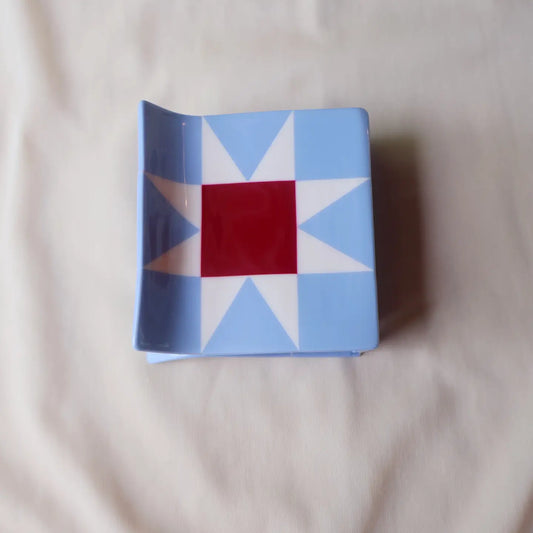 Lana Quilt Claw Clip in Blue