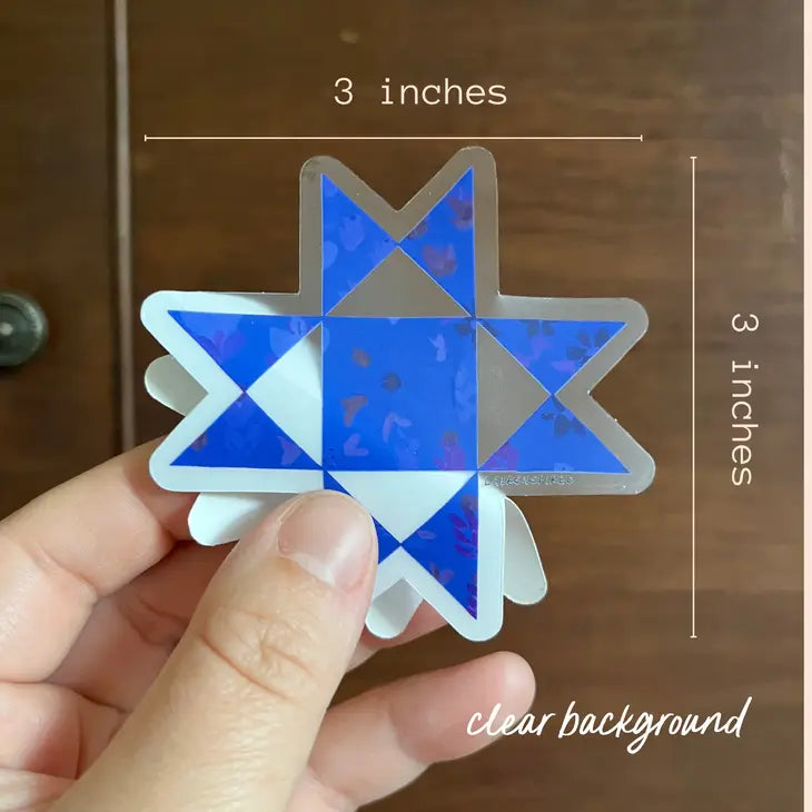 Blue Ohio Star Vinyl Sticker