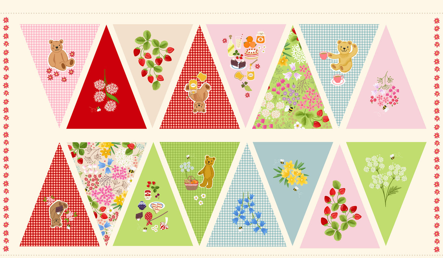 Teddy Bear's Picnic Bunting Panel