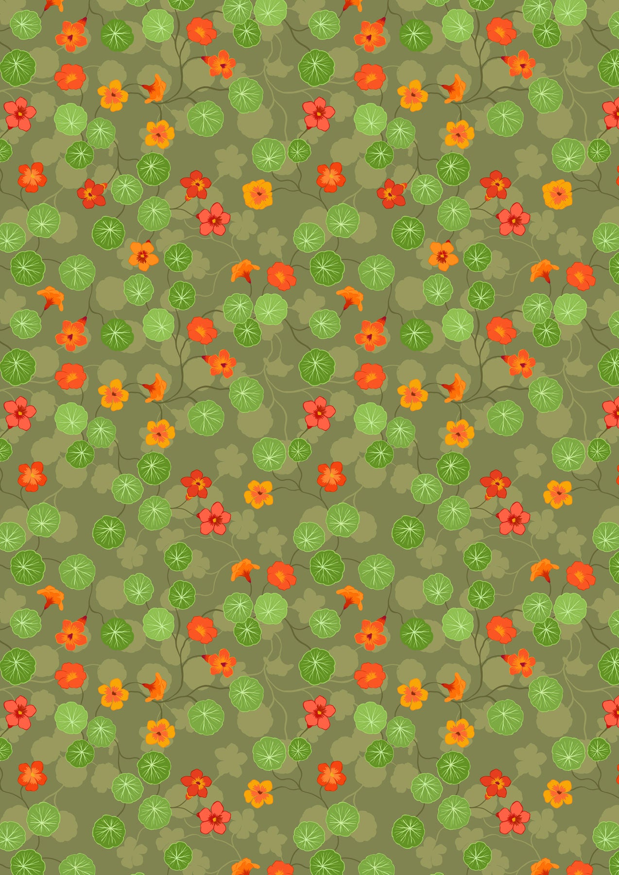 Kitchen Garden: Nasturtiums on Garden Green