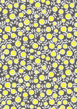 Inflorescence: Grid Flowers in Charcoal with Neon Yellow