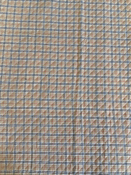 Kokka Kanda Orimono Quilted Plaid in Beige