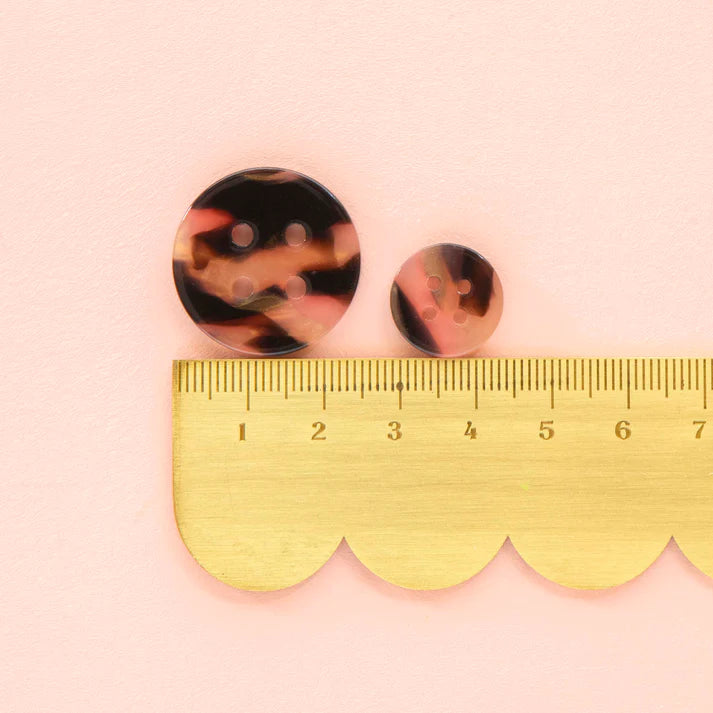 Sarah Hearts Labels: Tortoise Shell Buttons- Multiple Sizes