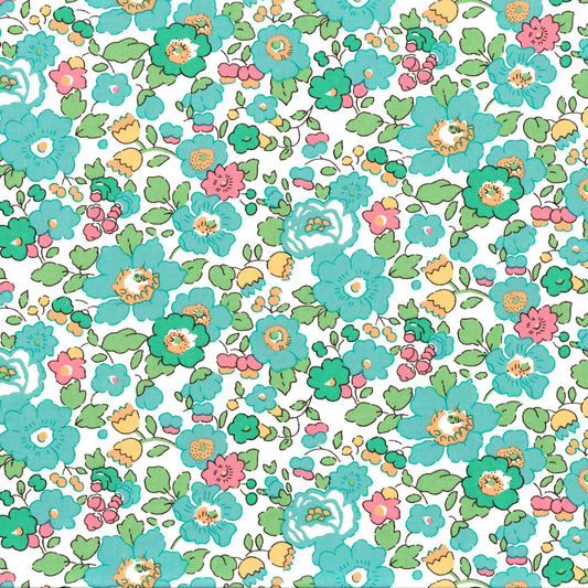 Liberty Tana Lawn - Betsy (D - Blue & Green)