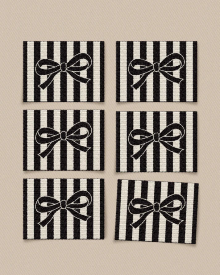 Black Bow Large Labels