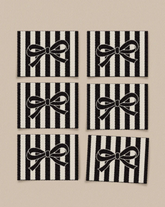 Black Bow Large Labels
