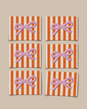 Pink Bow Large Labels