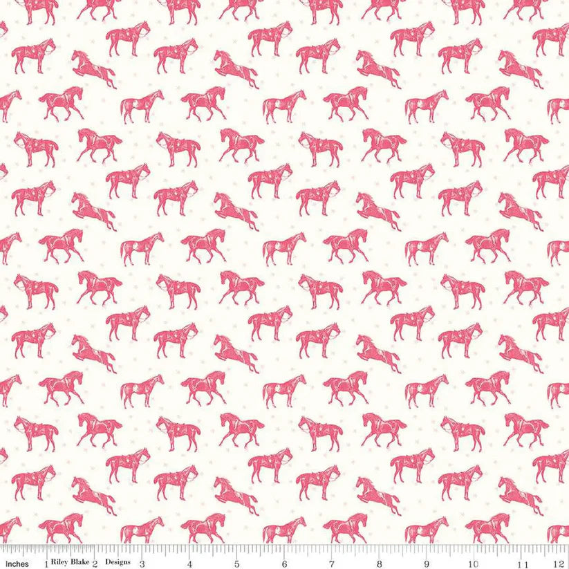 Bluegrass Charm: Cloud Horses in Red