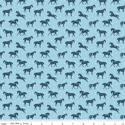 Bluegrass Charm: Sky Horses in Blue
