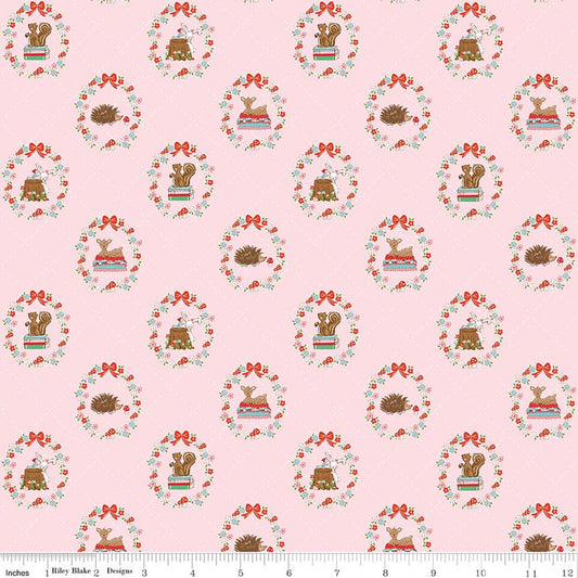 Whimsical Woodlands: Woodland Animals in Pink