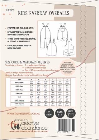 Tadah Patterns: Kids Everyday Overalls