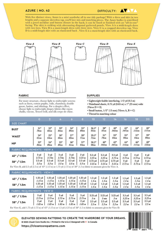 Closet Core: Azure Dress Top and Skirt
