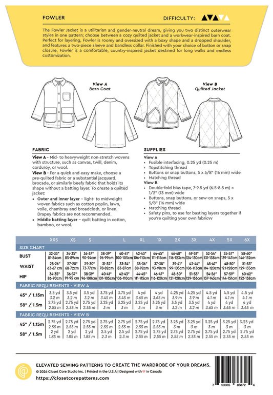 Closet Core: Fowler Barn Coat and Quilted Jacket