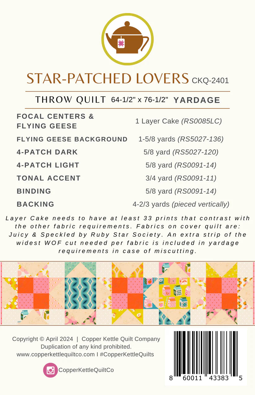 Star-Patched Lovers Quilt Pattern
