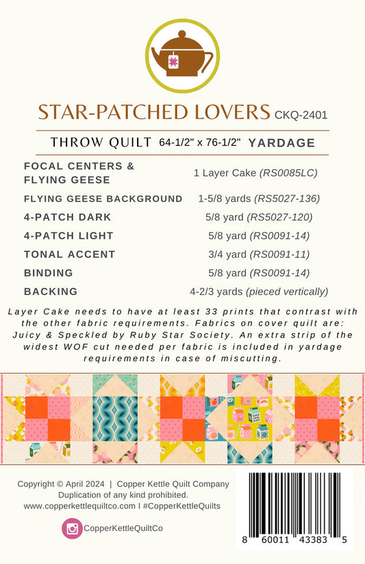 Star-Patched Lovers Quilt Pattern