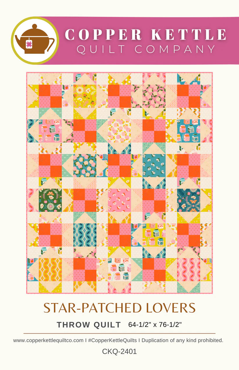 Star-Patched Lovers Quilt Pattern