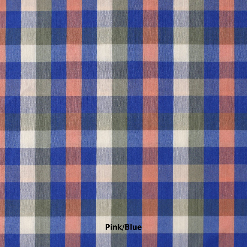 Multi-Colored Plaid Shirting in Blue
