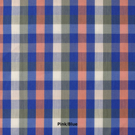 Multi-Colored Plaid Shirting in Blue