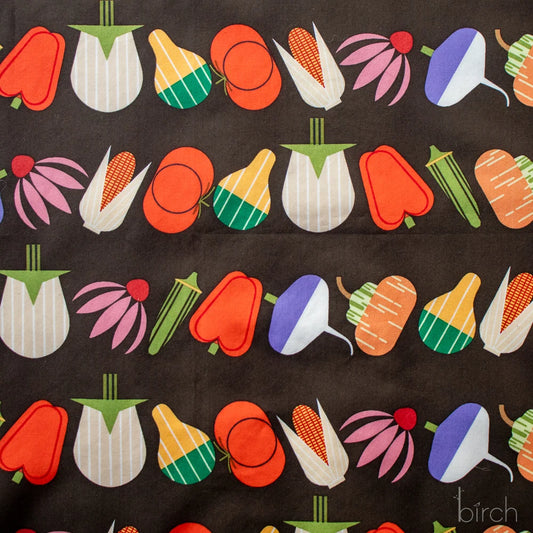 Long Branch - Charley Harper Poplin: Long Branch Veggies
