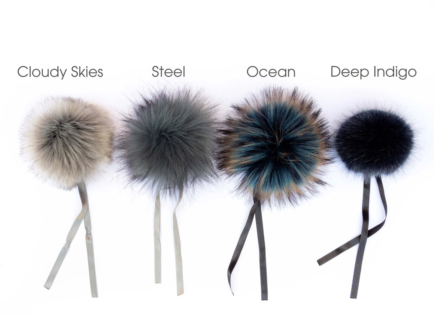 Ikigai: Faux Fur Pom Poms - Multiple Colors