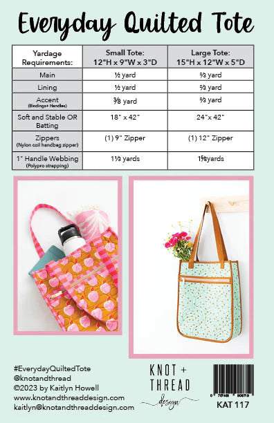Knot & Thread: Everyday Quilted Tote Pattern