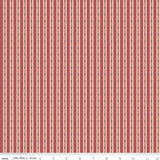 Stitcher's Flannel: Ticking in Berry
