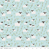 Little Lambs Flannel in Blue