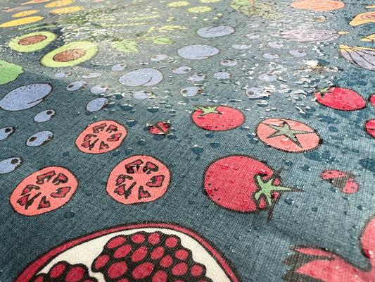 Splash Fabric: Laminated Cotton in Kale