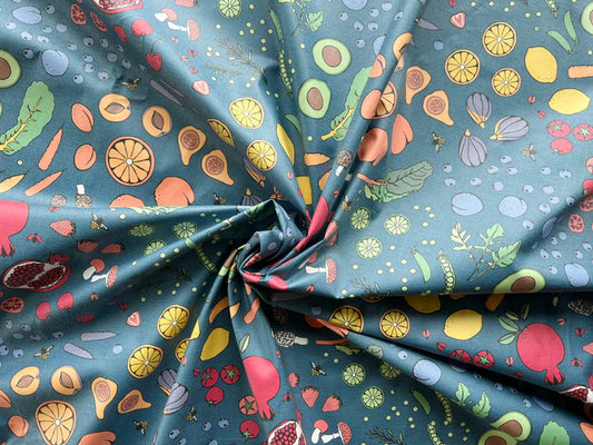 Splash Fabric: Laminated Cotton in Kale