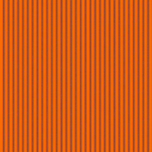 Stitching Housewives: Black Ticking Stripe in Orange