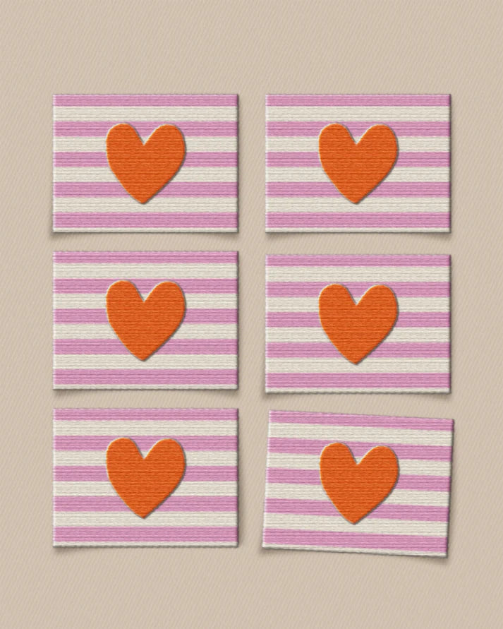 Red Heart Large Labels