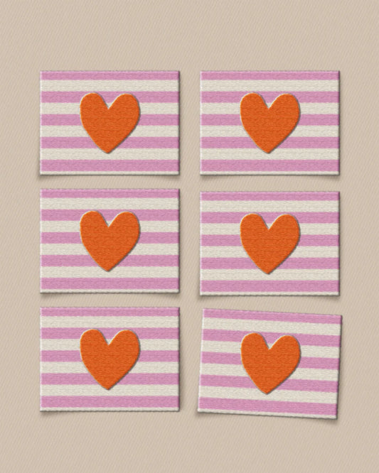 Red Heart Large Labels