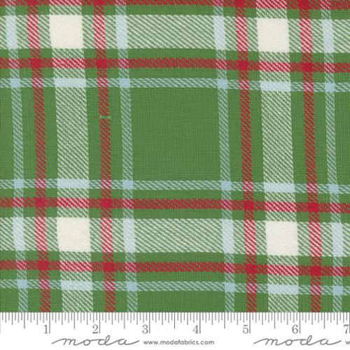 Classic Retro Toweling: Holiday Plaid in Green