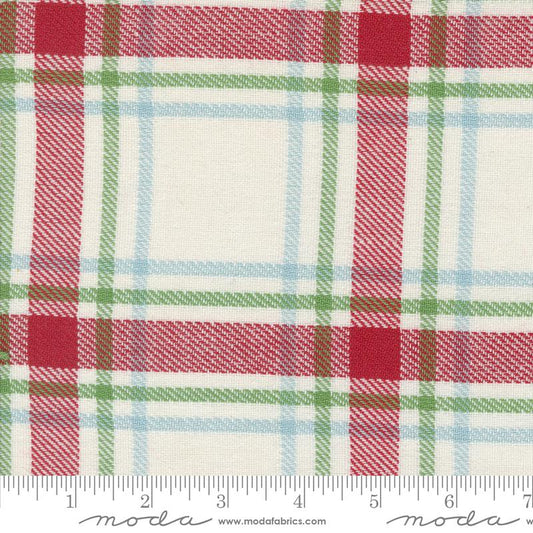 Classic Retro Toweling: Holiday Plaid in Natural