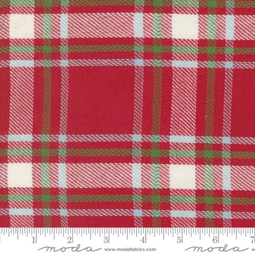 Classic Retro Toweling: Holiday Plaid in Red